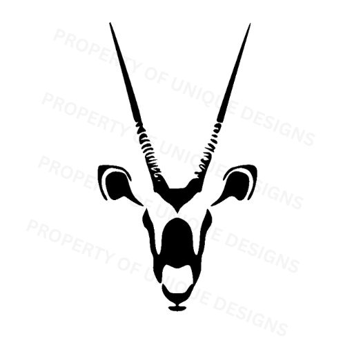 Oryx Head Front Laser engraving SVG File