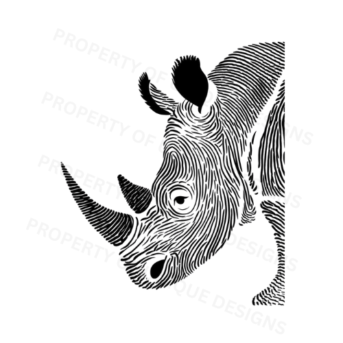 Rhino Lines Laser engraving SVG File 