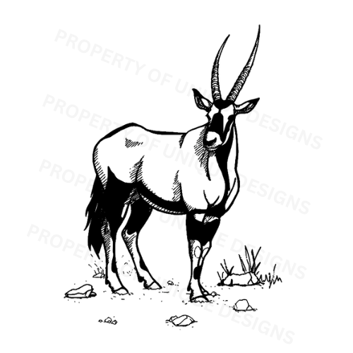 Gemsbok Full Body Laser engraving SVG File 