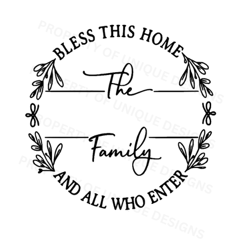 Bless this Home Laser engraving SVG File