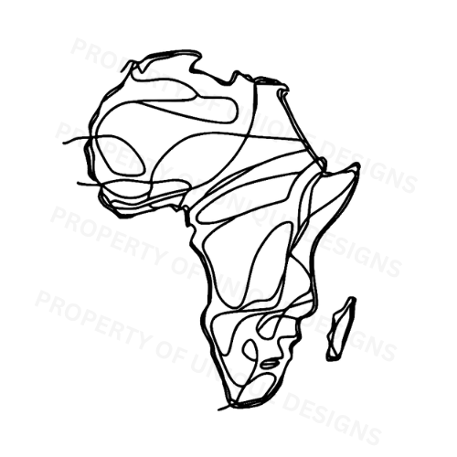 Africa Line Art Laser engraving SVG File 
