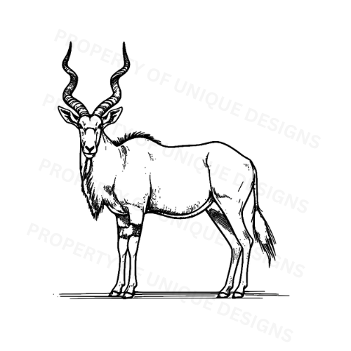 Kudu Full body Laser engraving SVG File 