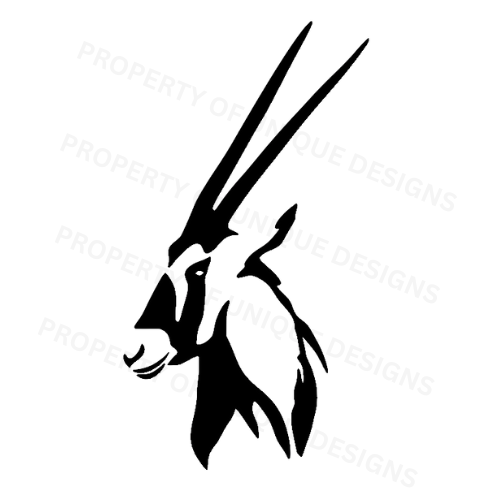 Oryx Head Side Laser engraving SVG File 